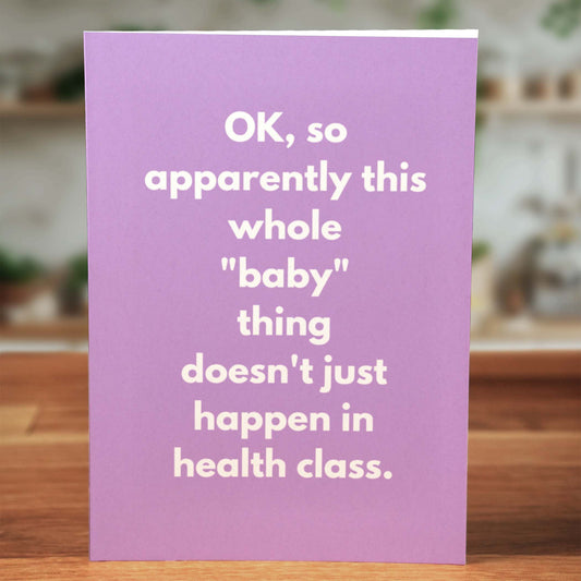 Baby Health Class Card - Minimalist Studio