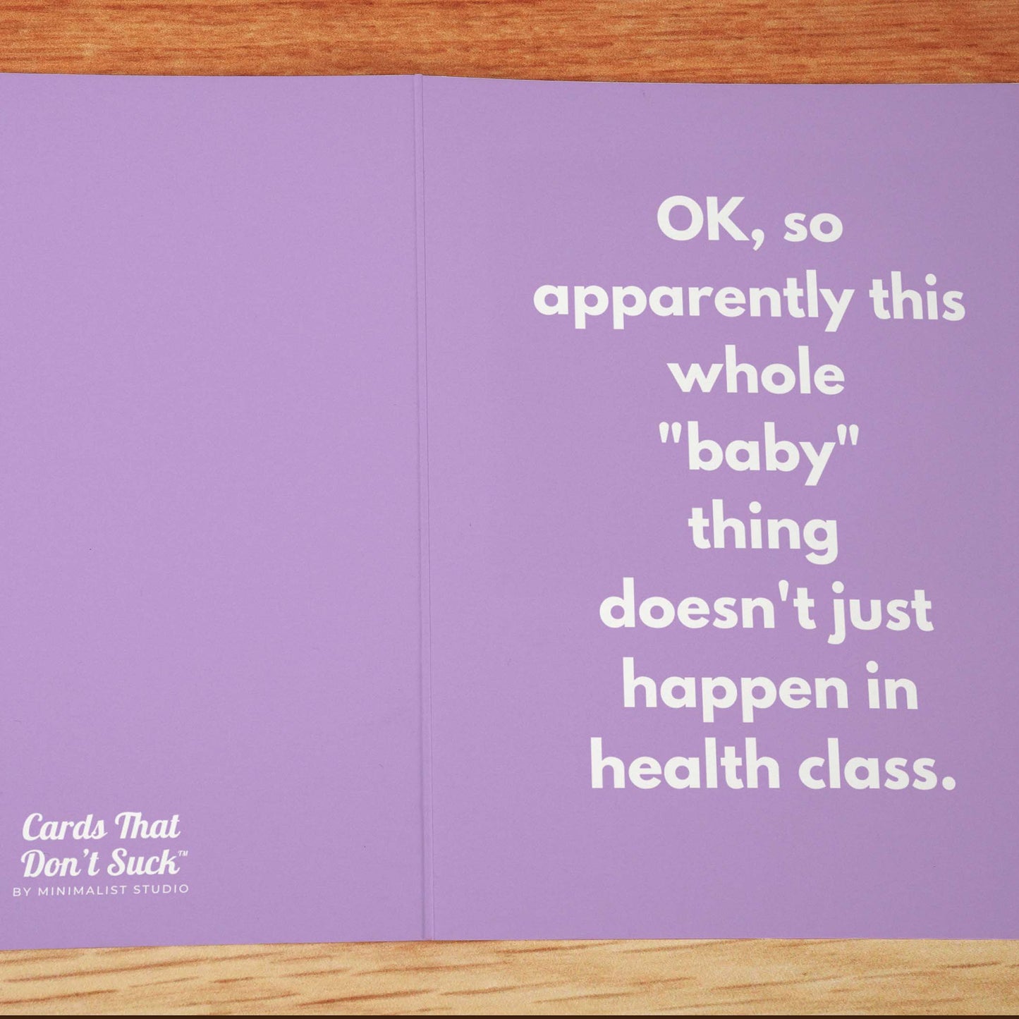 Baby Health Class Card - Minimalist Studio