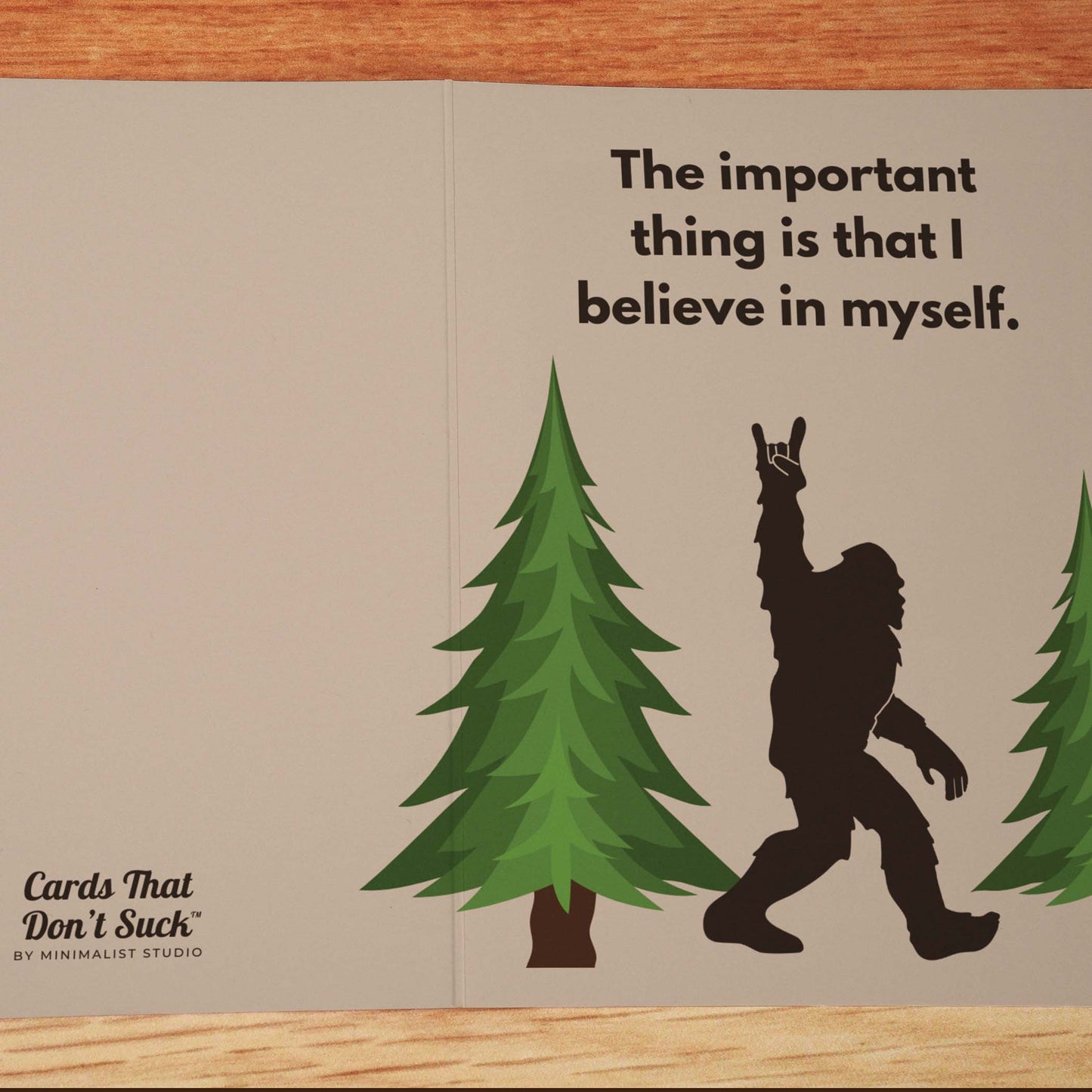 Bigfoot Believe Card - Minimalist Studio