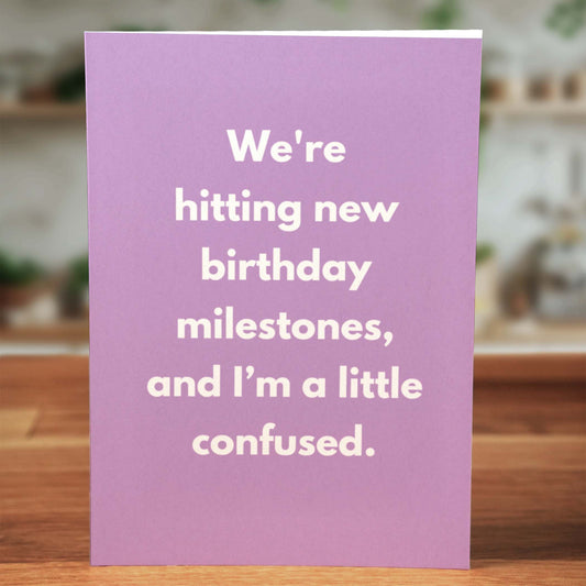 Birthday Milestones Card - Minimalist Studio