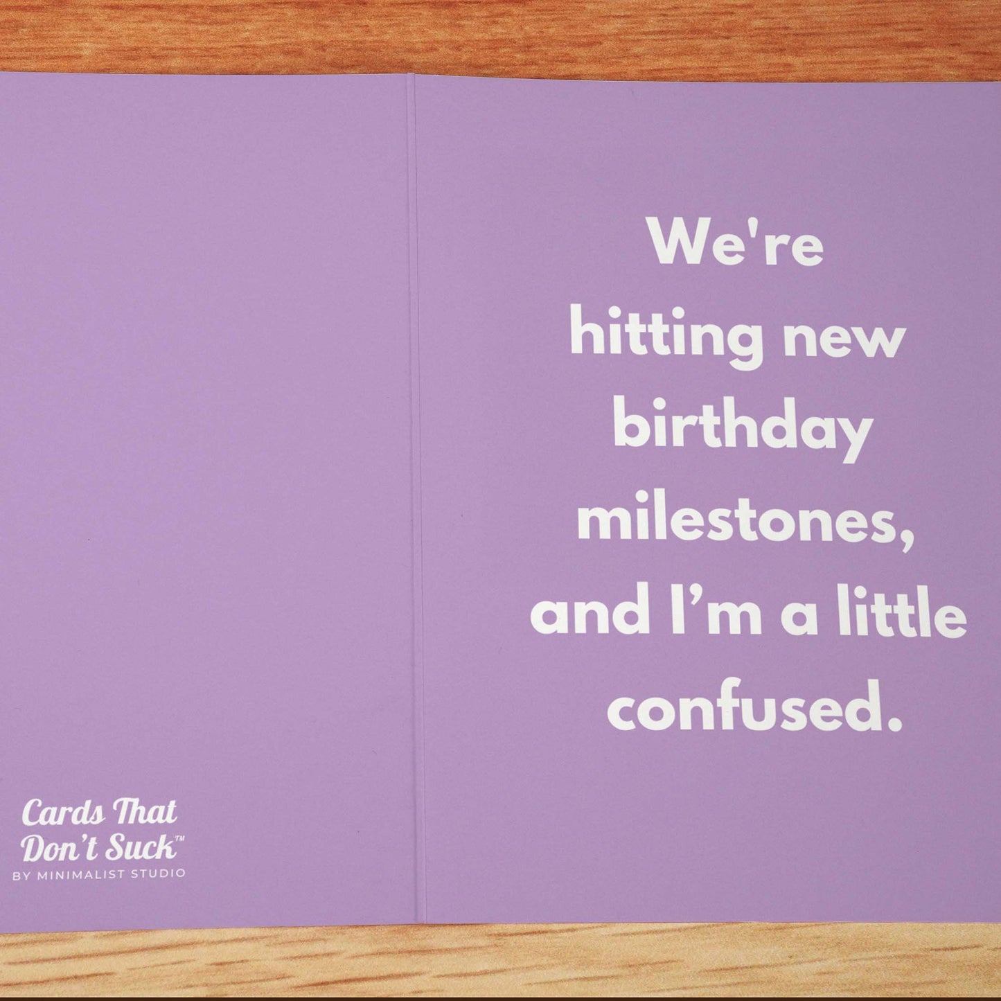 Birthday Milestones Card - Minimalist Studio