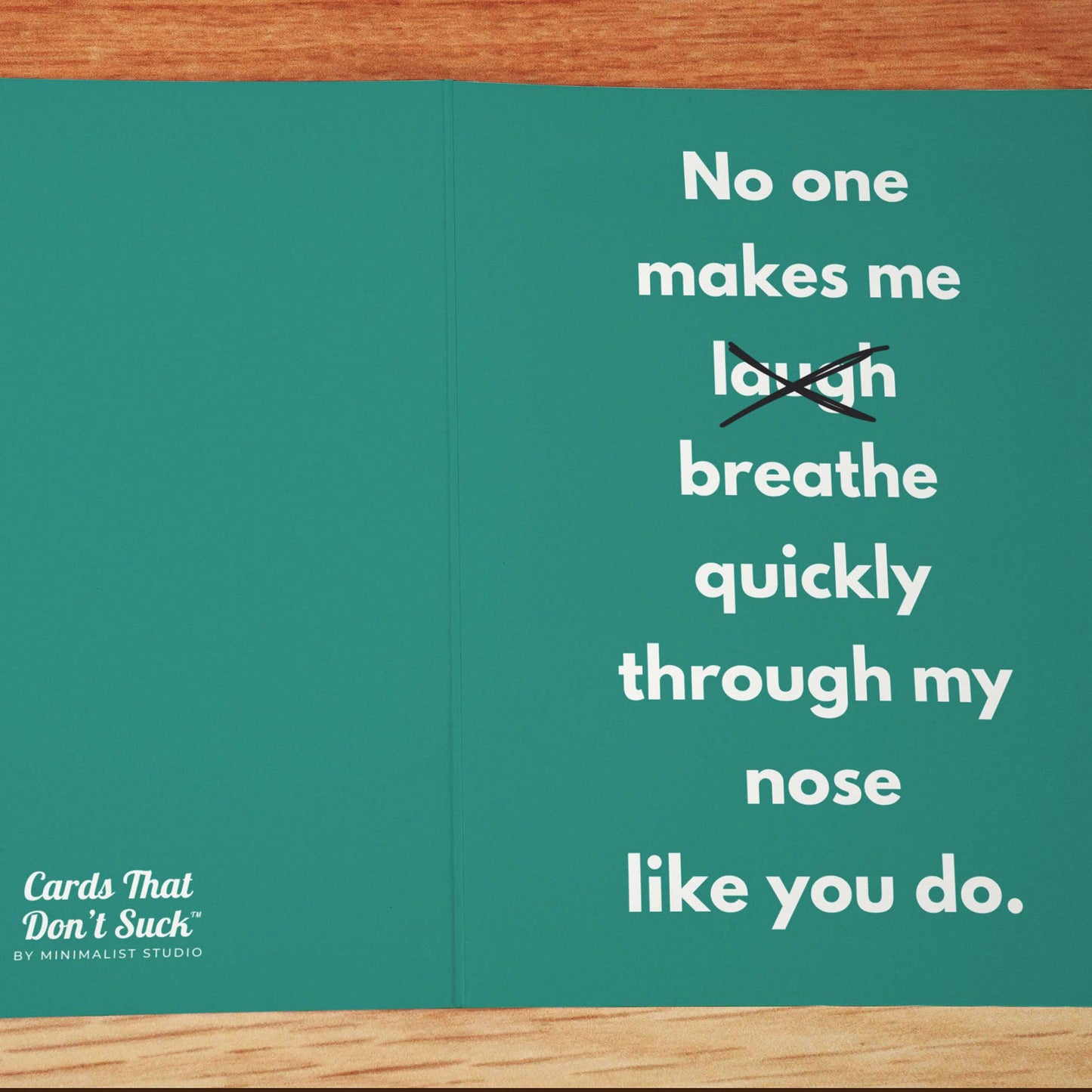 Breathe Through Nose Card - Minimalist Studio