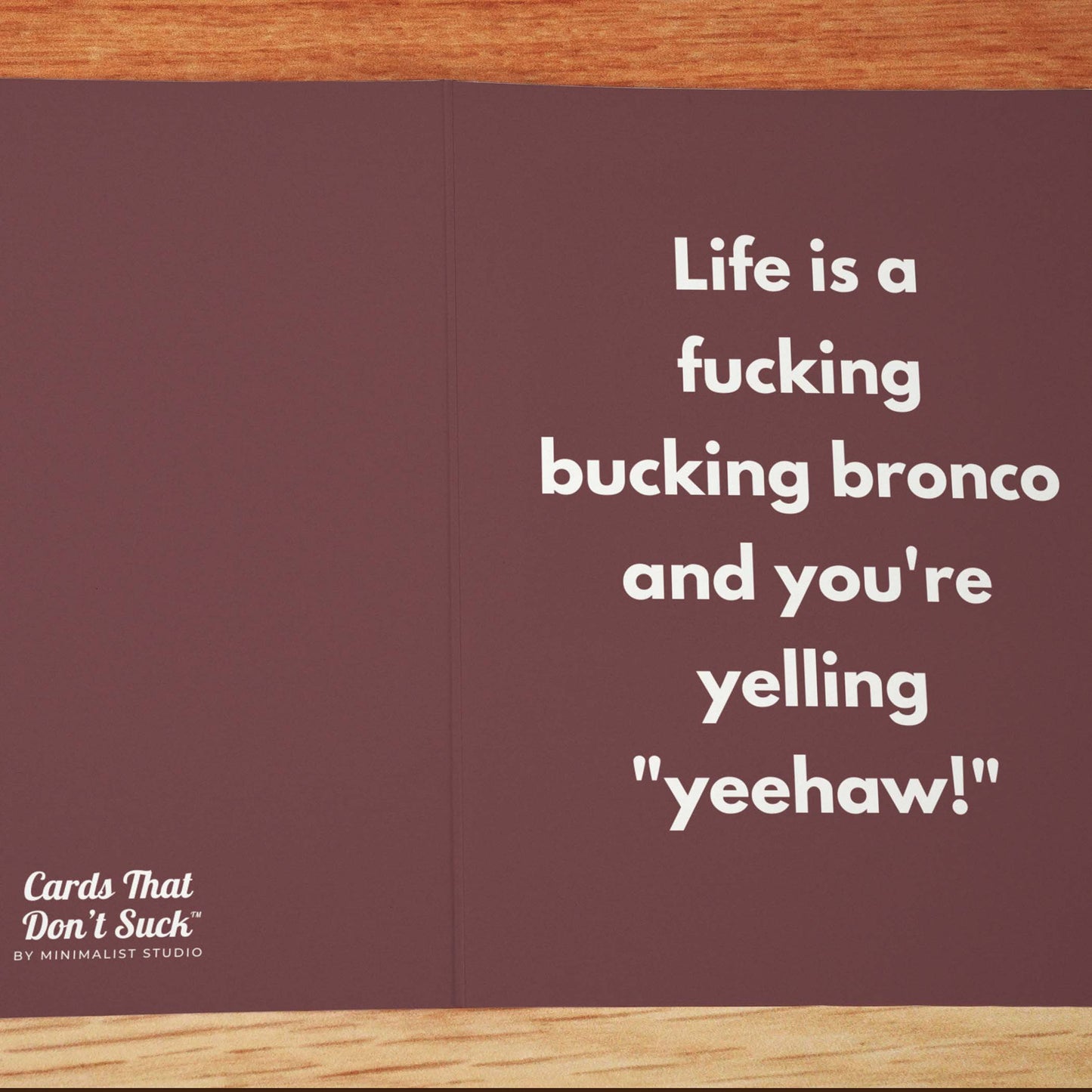 Bucking Bronco Card - Minimalist Studio
