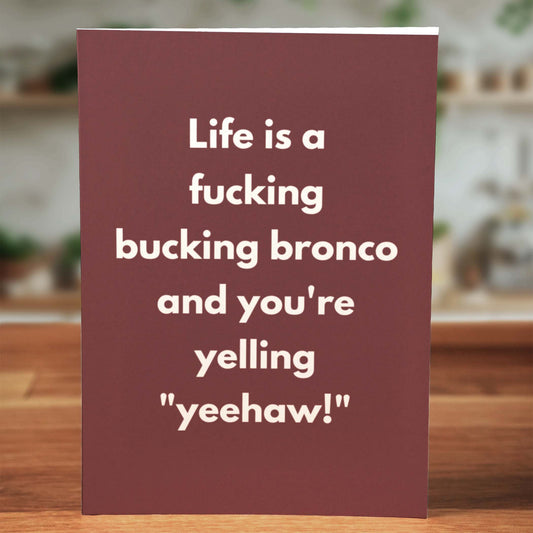 Bucking Bronco Card - Minimalist Studio