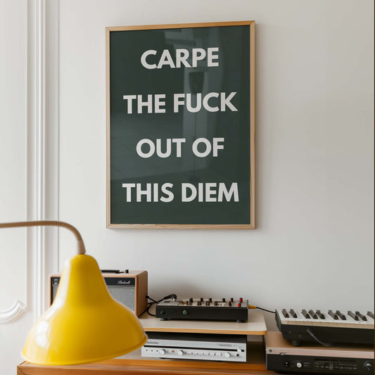 Carpe Diem Art Print - Minimalist Studio