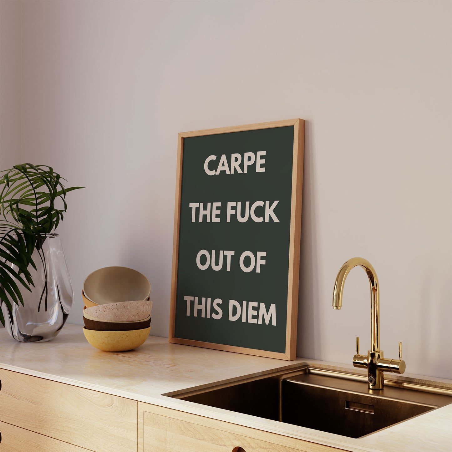 Carpe Diem Art Print - Minimalist Studio