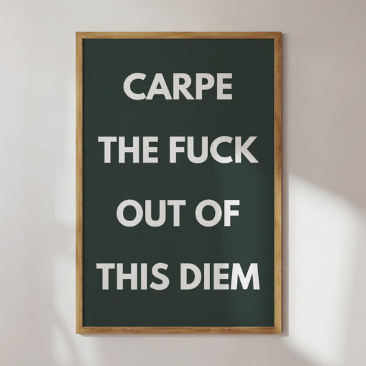Carpe Diem Art Print - Minimalist Studio