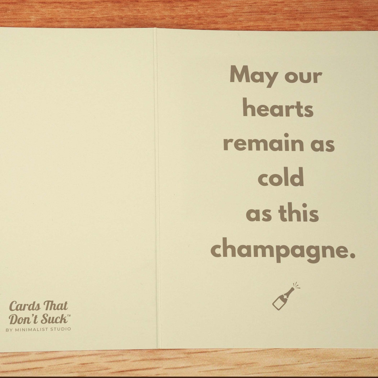 Cold Champagne Card - Minimalist Studio