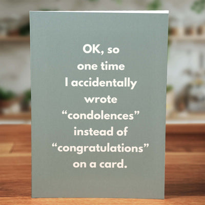 Condolences Congratulations Card - Minimalist Studio