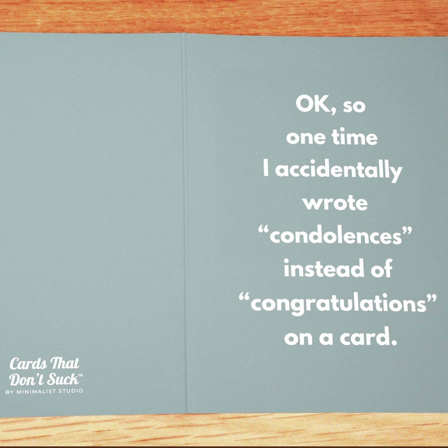 Condolences Congratulations Card - Minimalist Studio