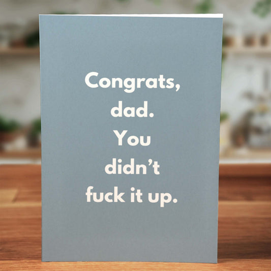 Congrats Dad Card - Minimalist Studio