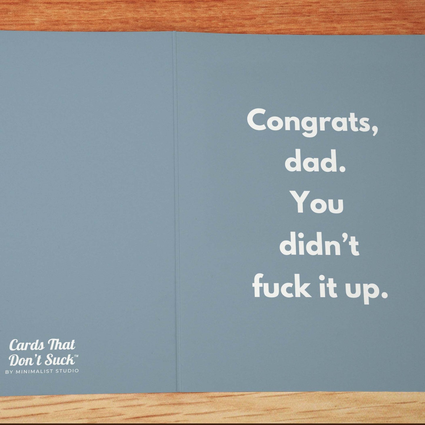 Congrats Dad Card - Minimalist Studio