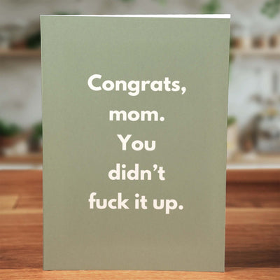 Congrats Mom Card - Minimalist Studio