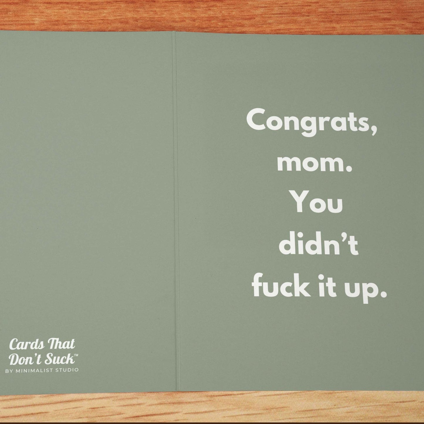 Congrats Mom Card - Minimalist Studio