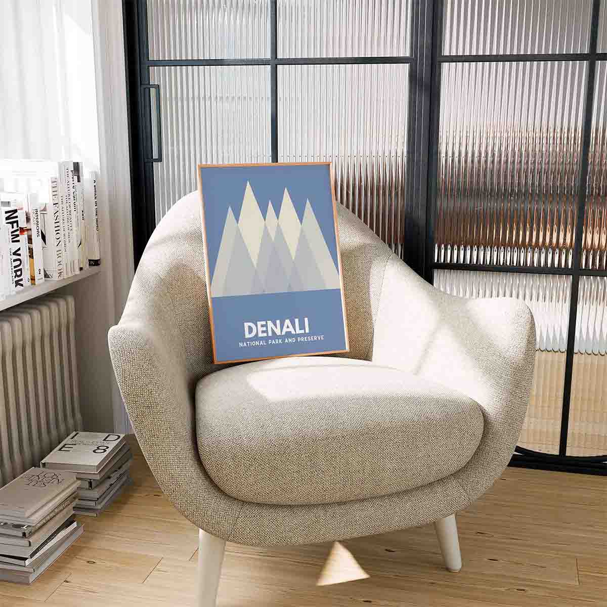 Denali National Park and Preserve Art Print - Minimalist Studio
