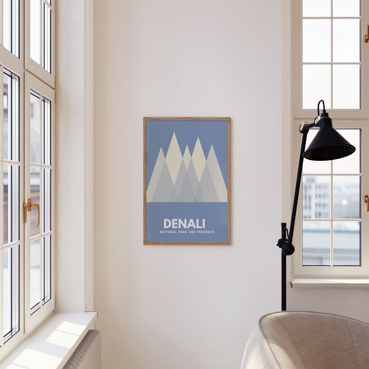 Denali National Park and Preserve Art Print - Minimalist Studio