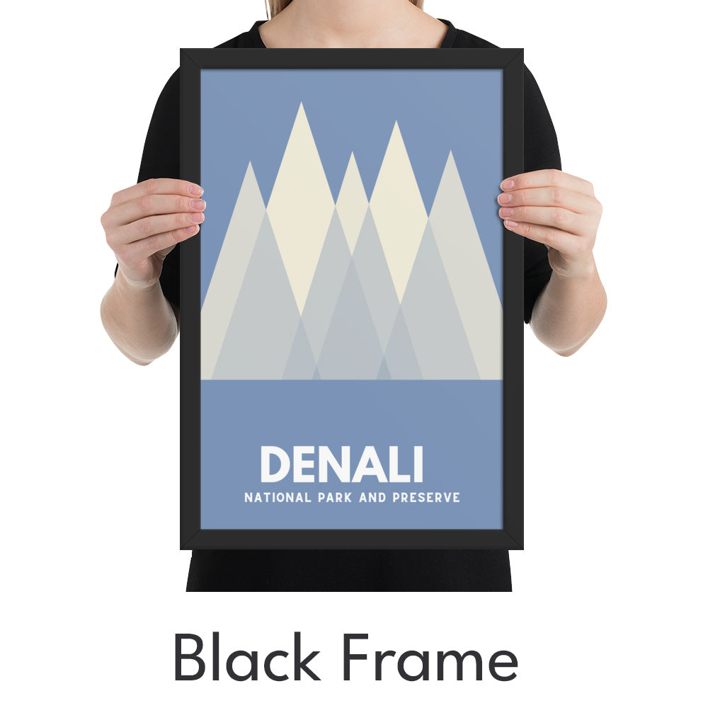 Denali National Park and Preserve Art Print - Minimalist Studio