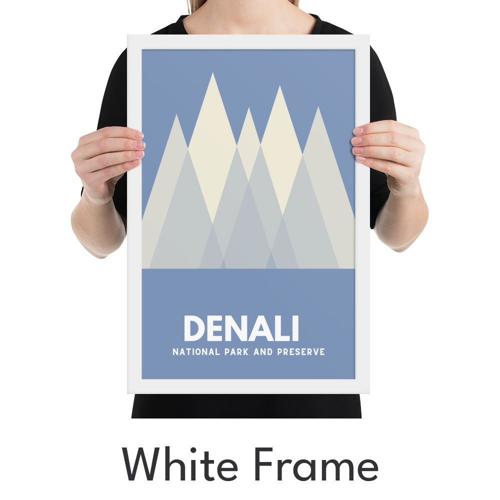 Denali National Park and Preserve Art Print - Minimalist Studio