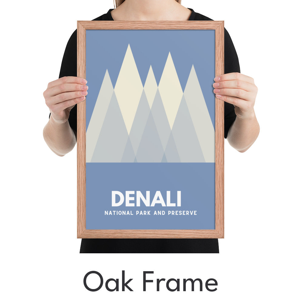 Denali National Park and Preserve Art Print - Minimalist Studio