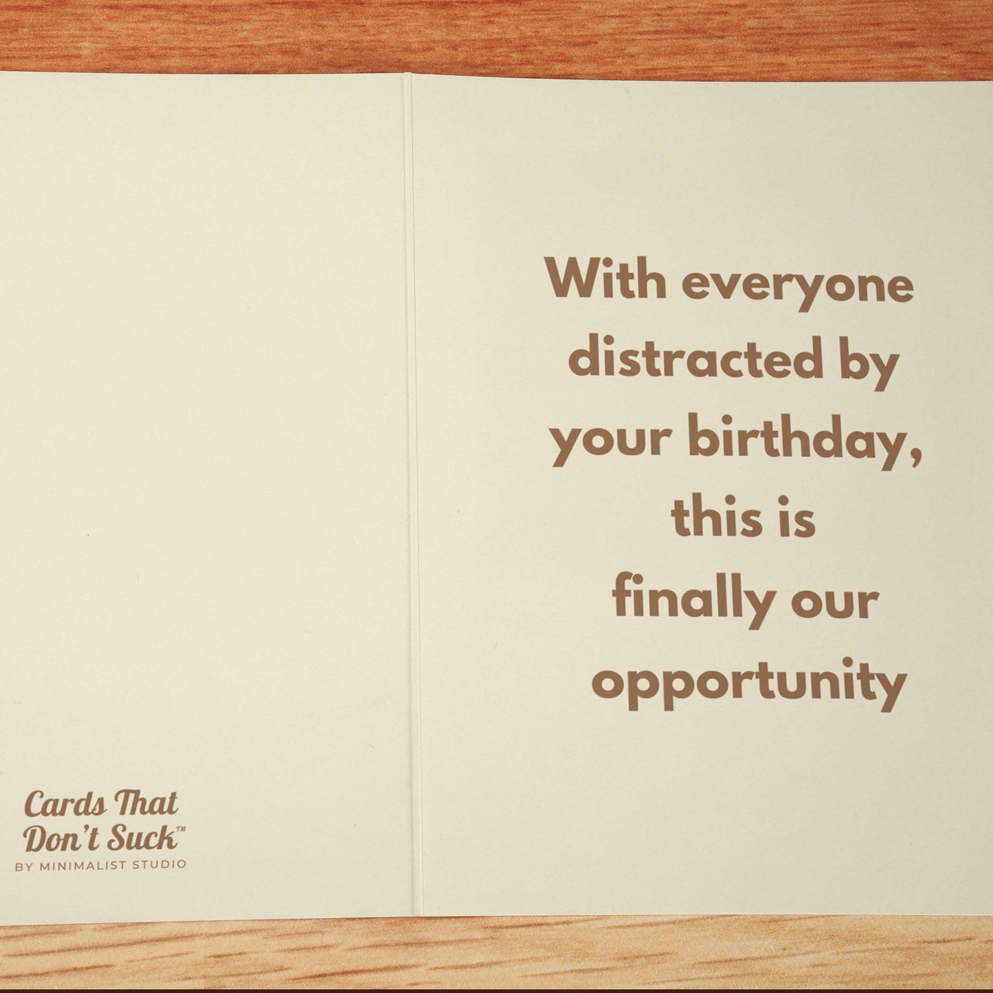 Distracted Birthday Card - Minimalist Studio