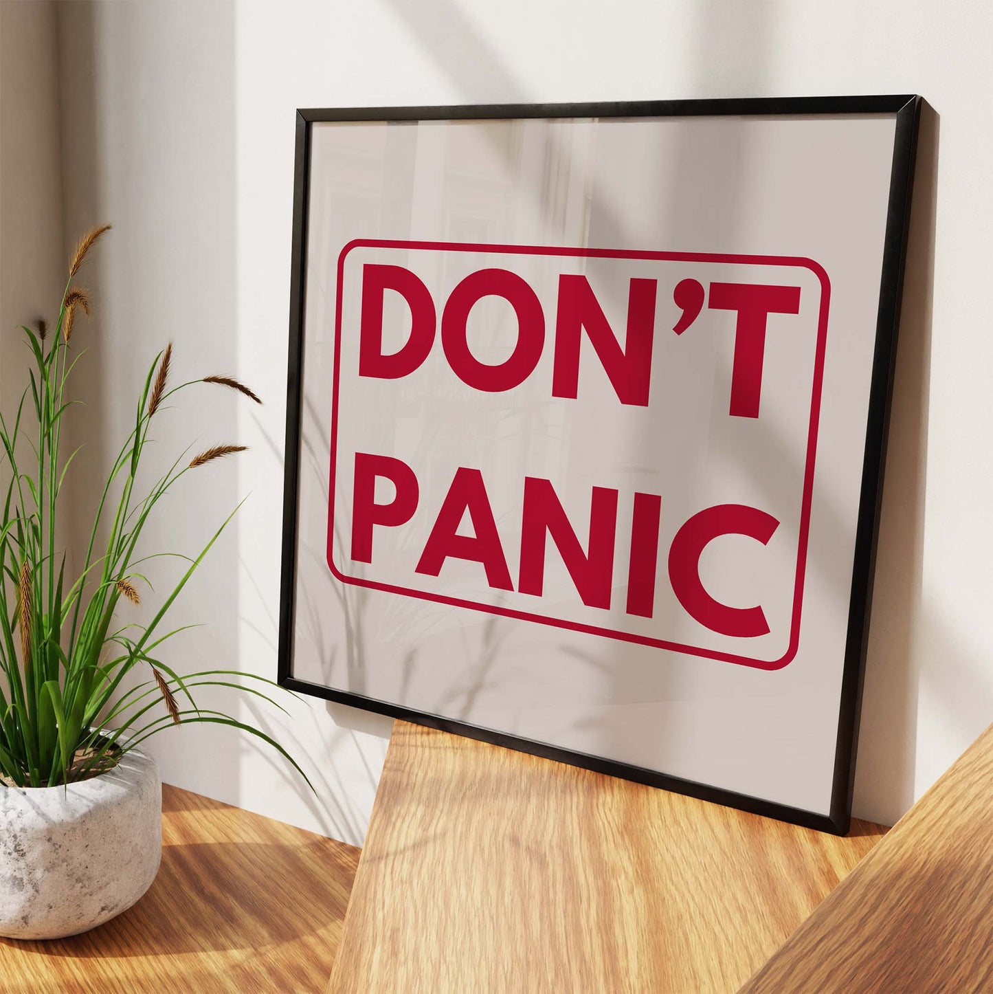 Don't Panic Art Print - Minimalist Studio