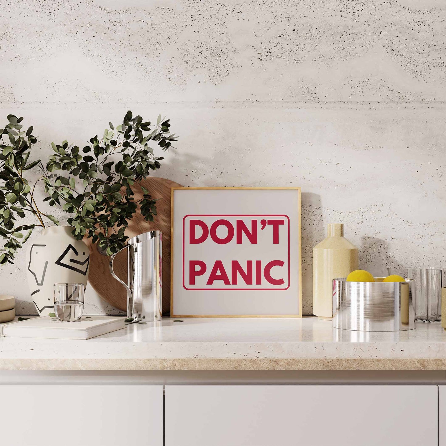Don't Panic Art Print - Minimalist Studio
