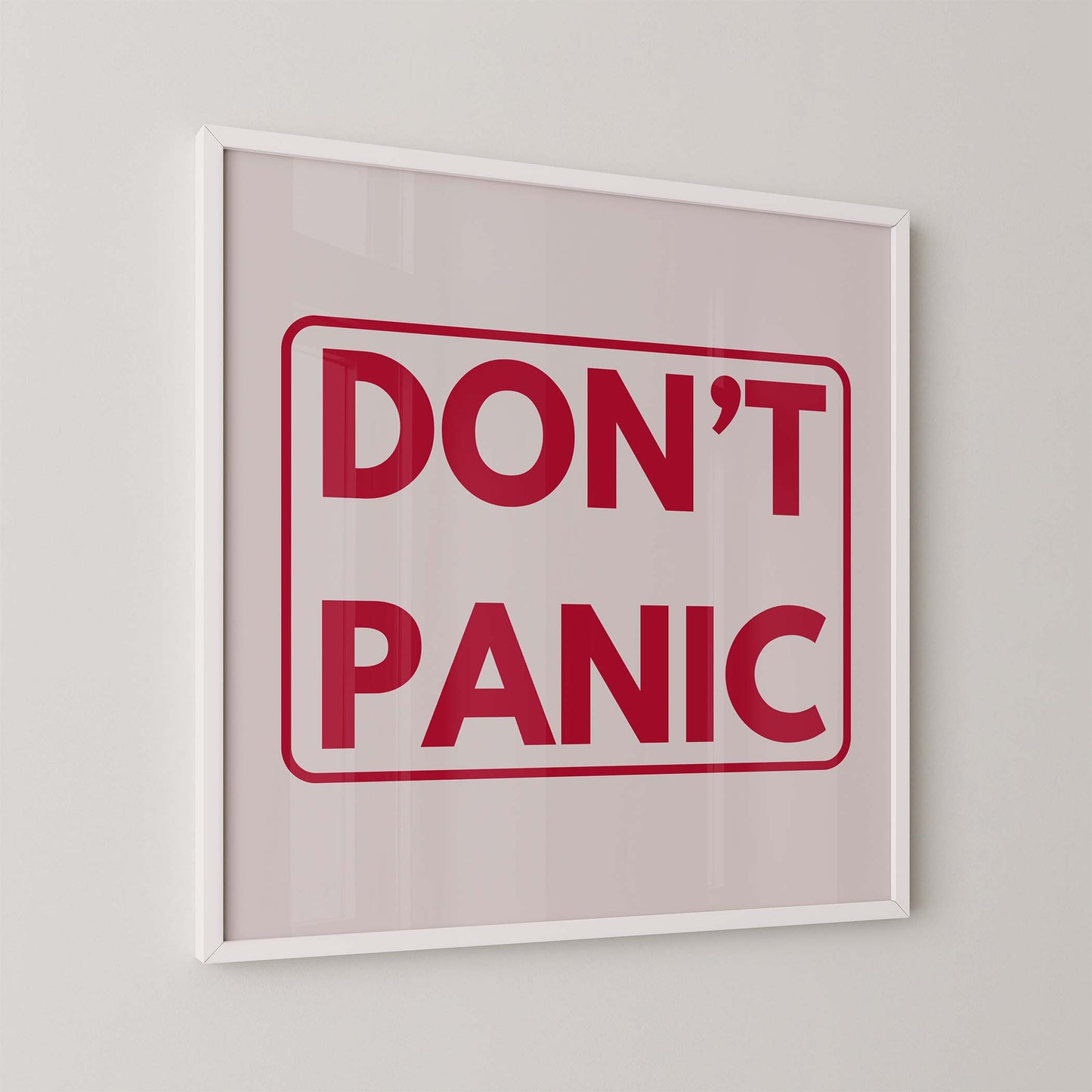 Don't Panic Art Print - Minimalist Studio