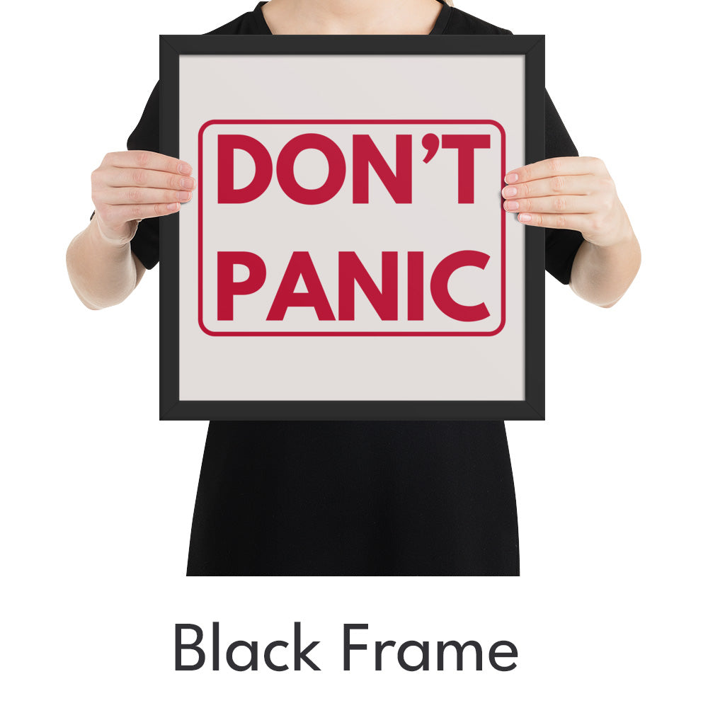 Don't Panic Art Print - Minimalist Studio