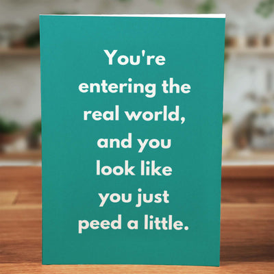 Entered Real World Graduation Card - Minimalist Studio