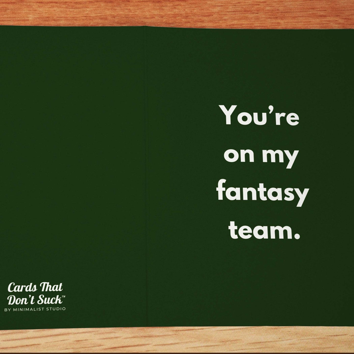 Fantasy Team Card - Minimalist Studio