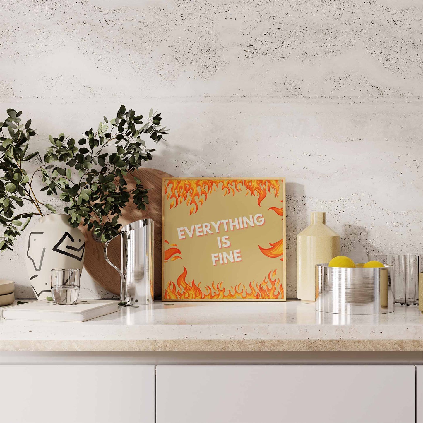Everything Is Fine Art Print - Minimalist Studio