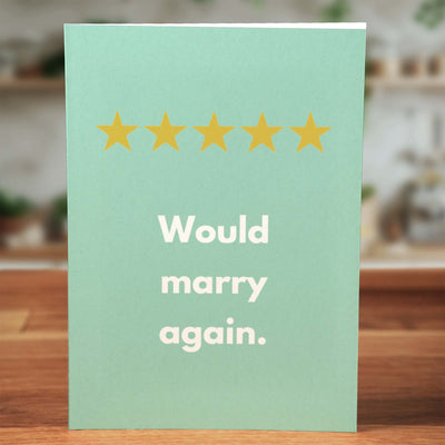 5 Stars Marry Anniversary Card - Minimalist Studio