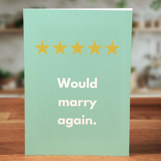 5 Stars Marry Anniversary Card - Minimalist Studio