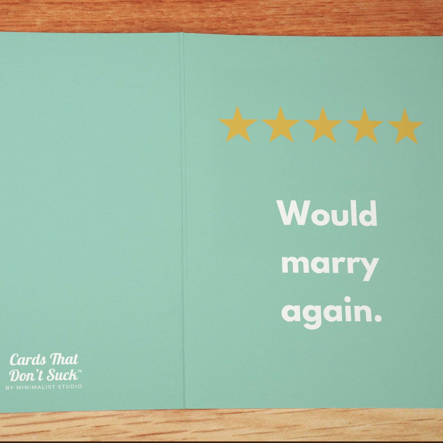 5 Stars Marry Anniversary Card - Minimalist Studio