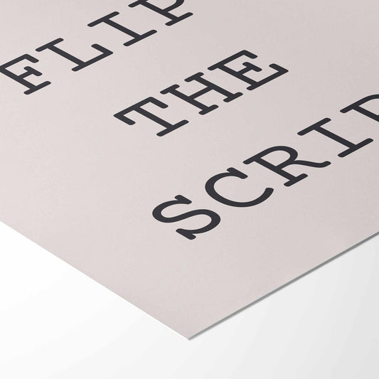 Flip the Script Art Print - Minimalist Studio