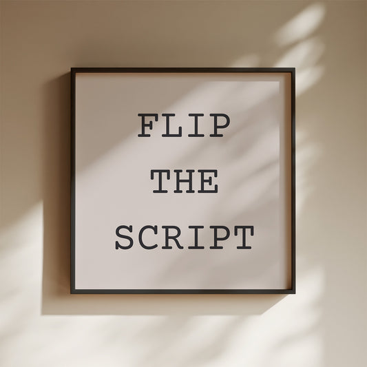 Flip the Script Art Print - Minimalist Studio