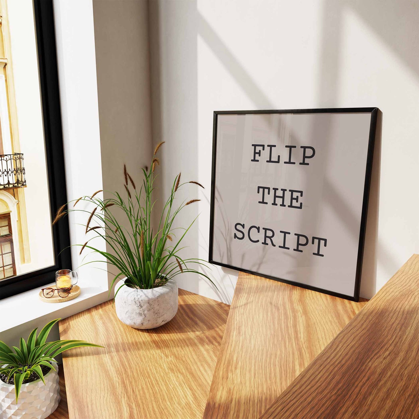 Flip the Script Art Print - Minimalist Studio