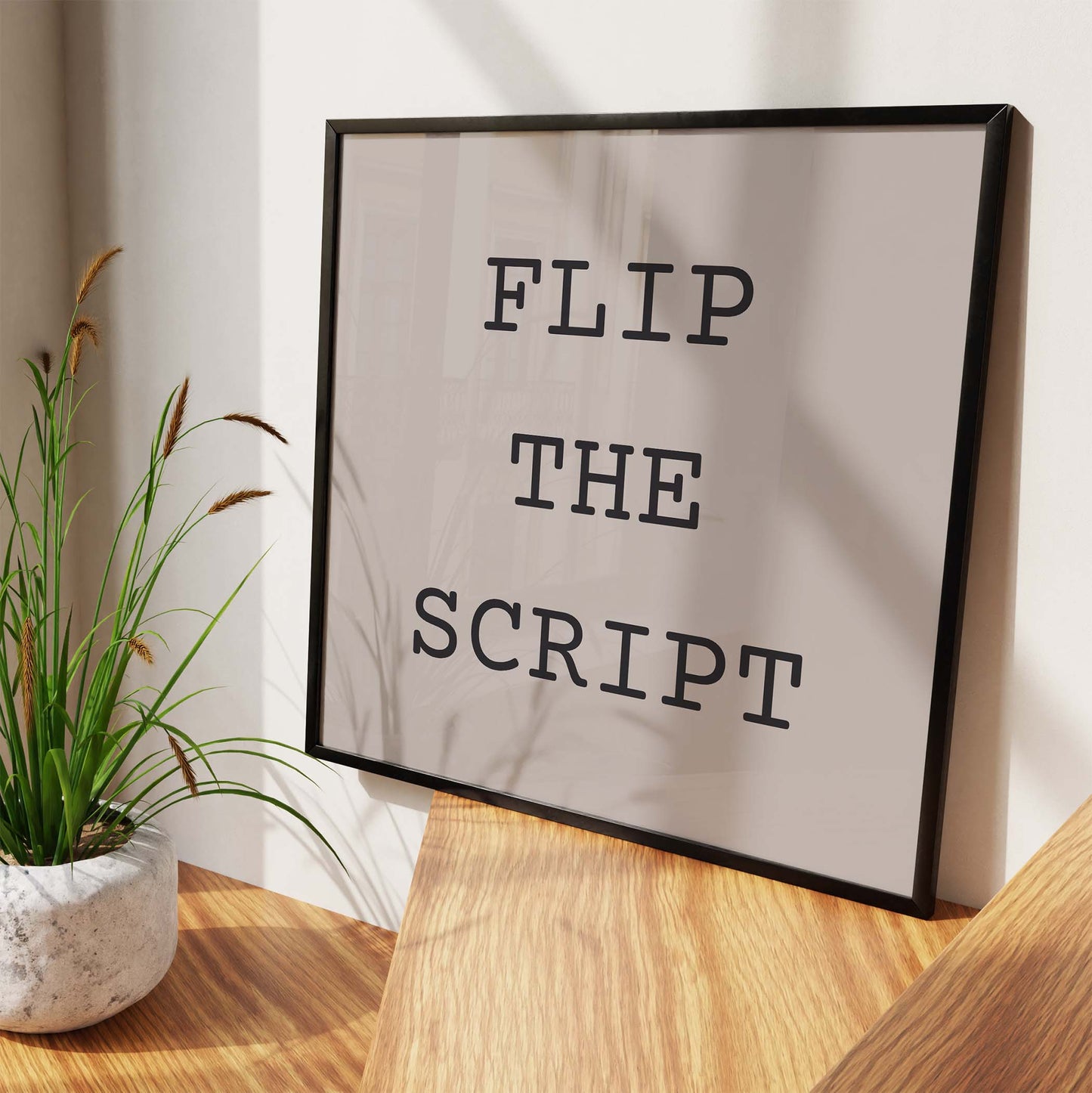 Flip the Script Art Print - Minimalist Studio