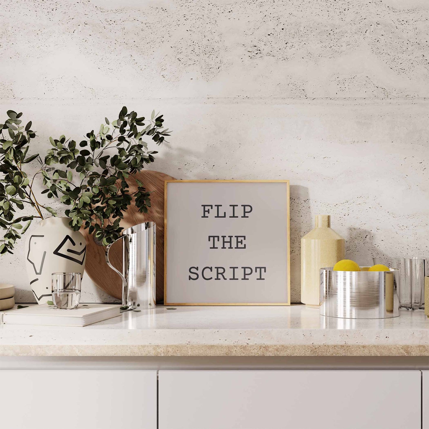 Flip the Script Art Print - Minimalist Studio