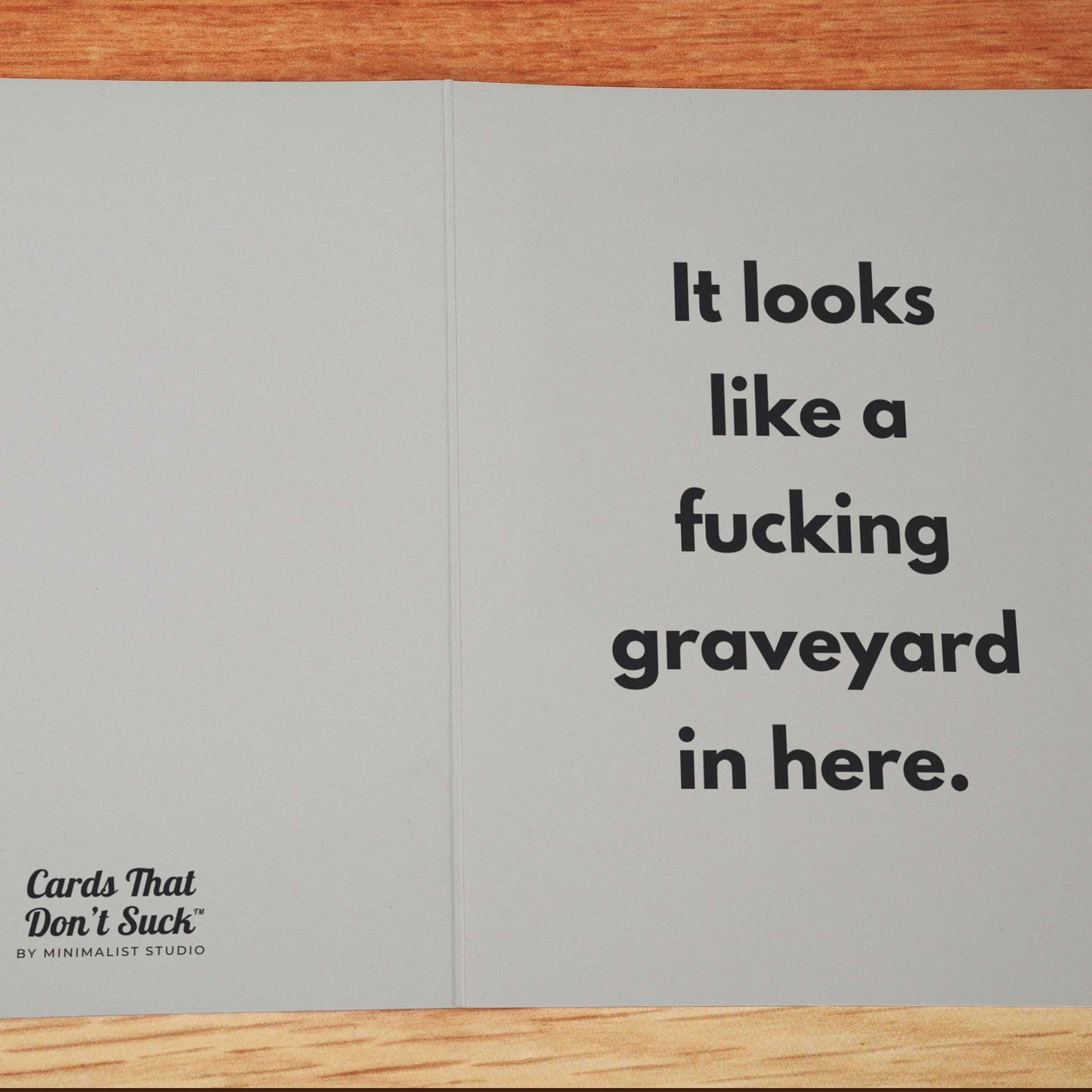 Looks Like a Graveyard Card - Minimalist Studio