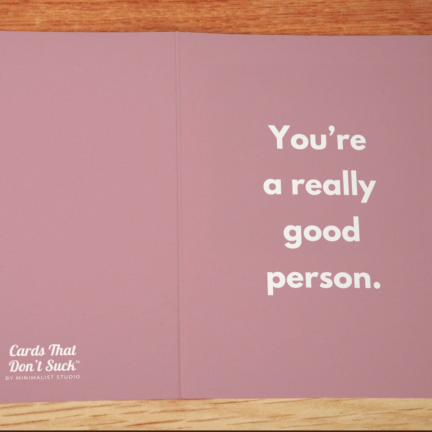 Good Person Card - Minimalist Studio