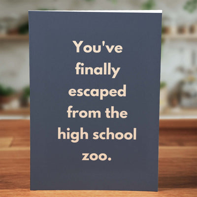 Escaped High School Graduation Card - Minimalist Studio