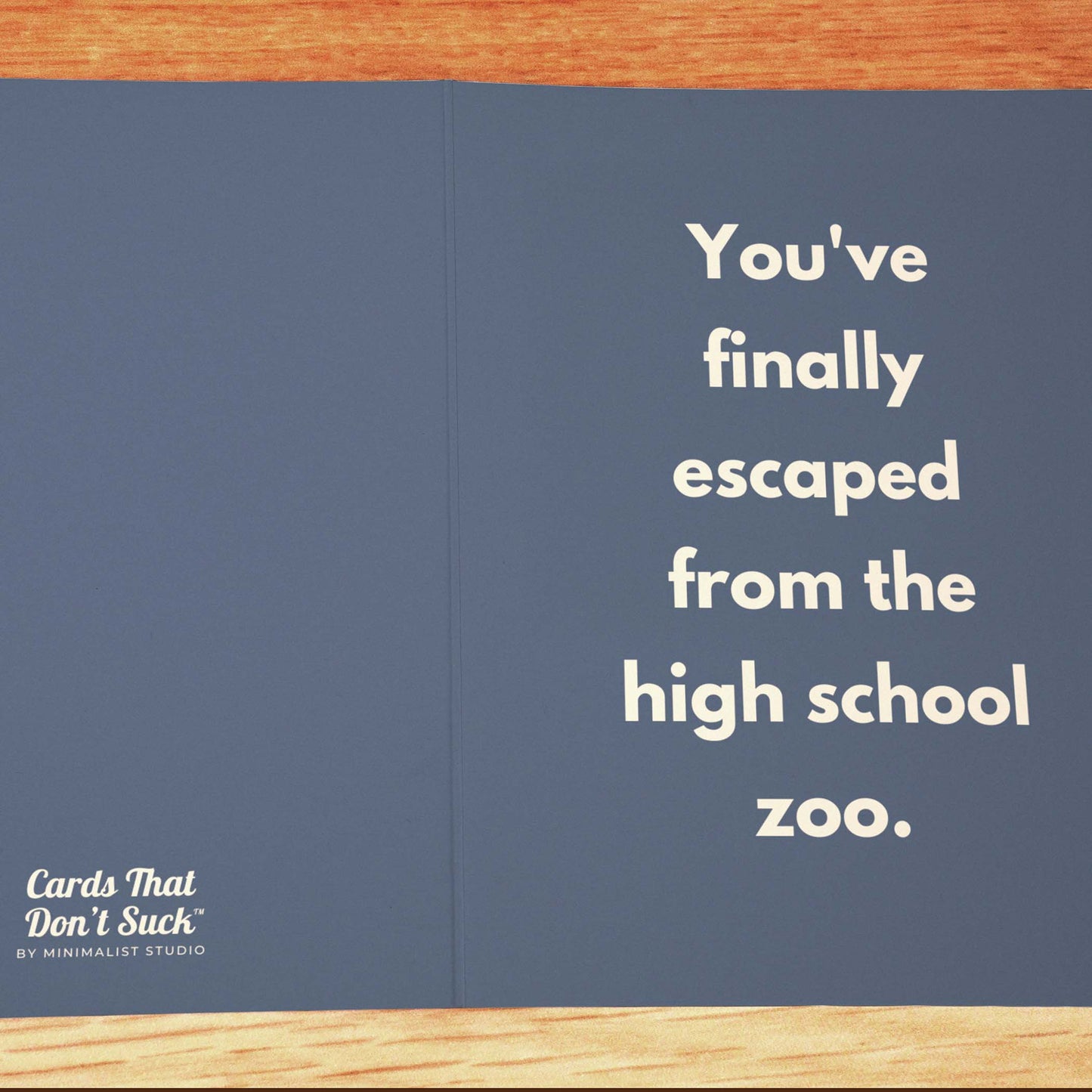 Escaped High School Graduation Card - Minimalist Studio