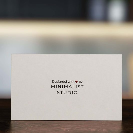 Blank Gift Vouchers - Minimalist Studio