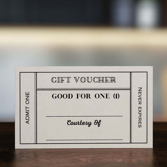Blank Gift Vouchers - Minimalist Studio