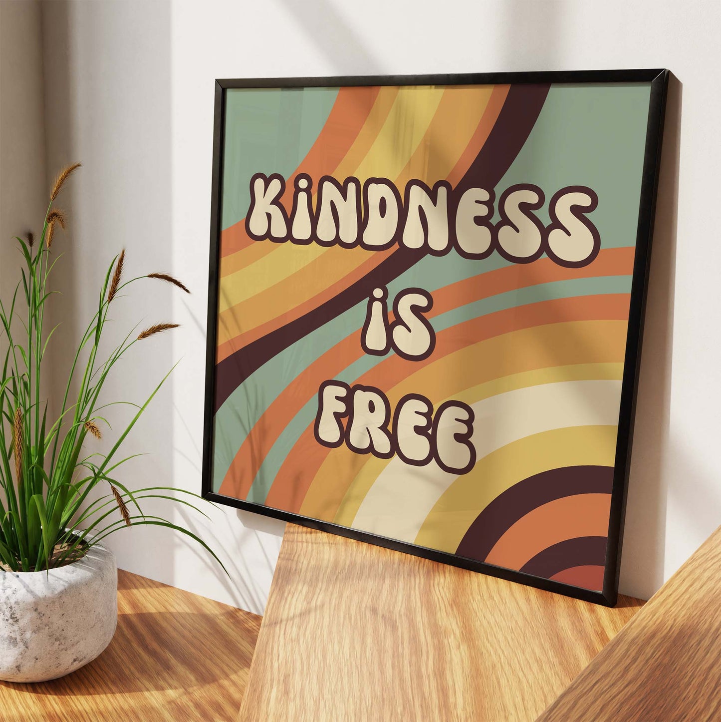Kindness is Free Art Print - Minimalist Studio
