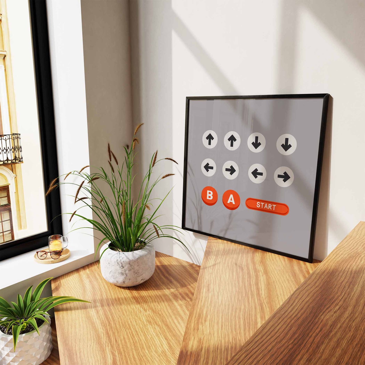 Konami Code Art Print - Minimalist Studio