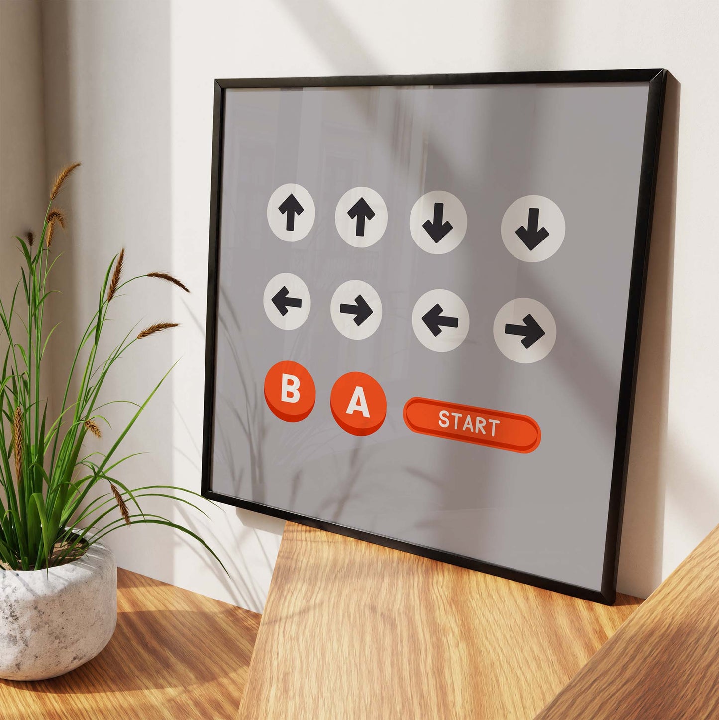 Konami Code Art Print - Minimalist Studio