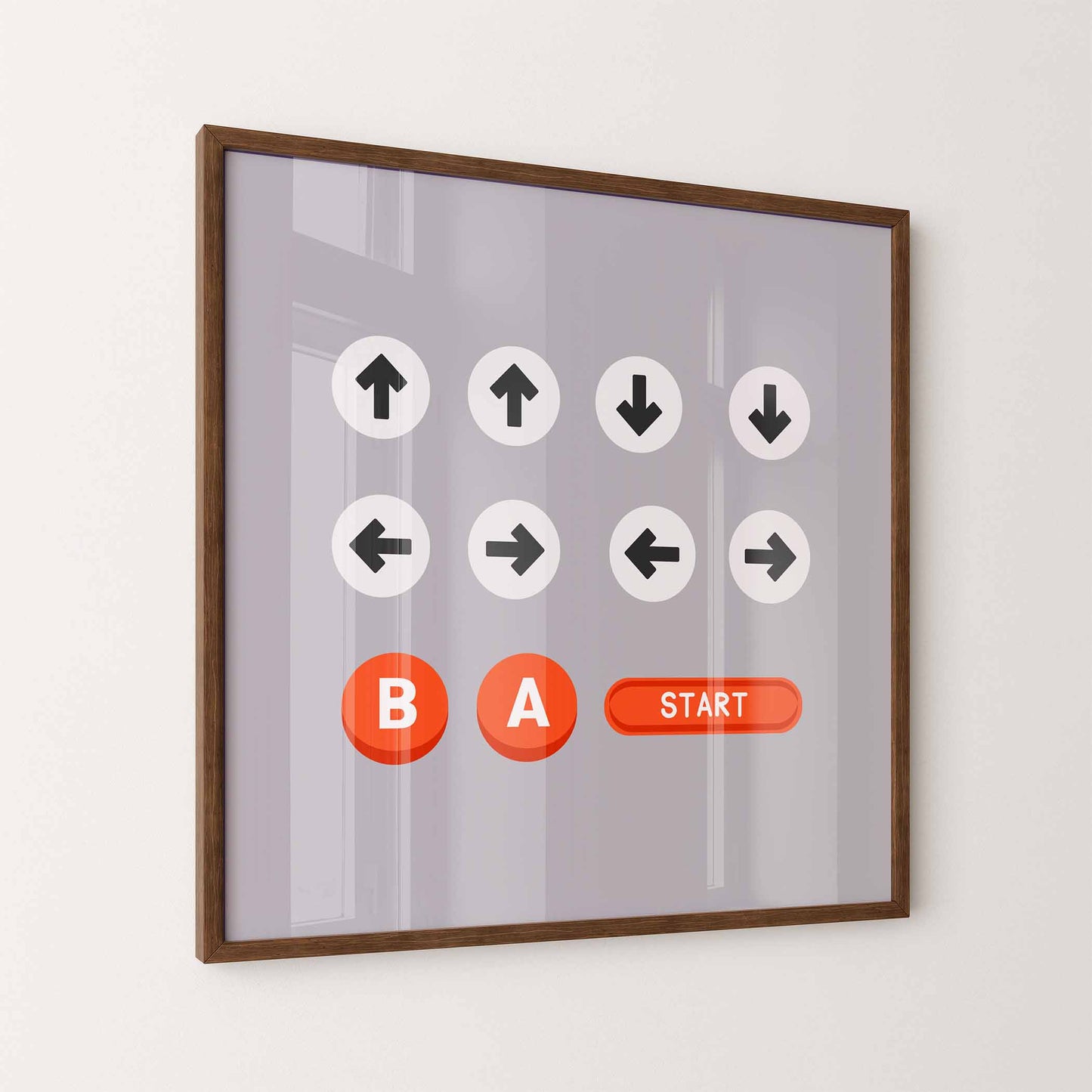 Konami Code Art Print - Minimalist Studio