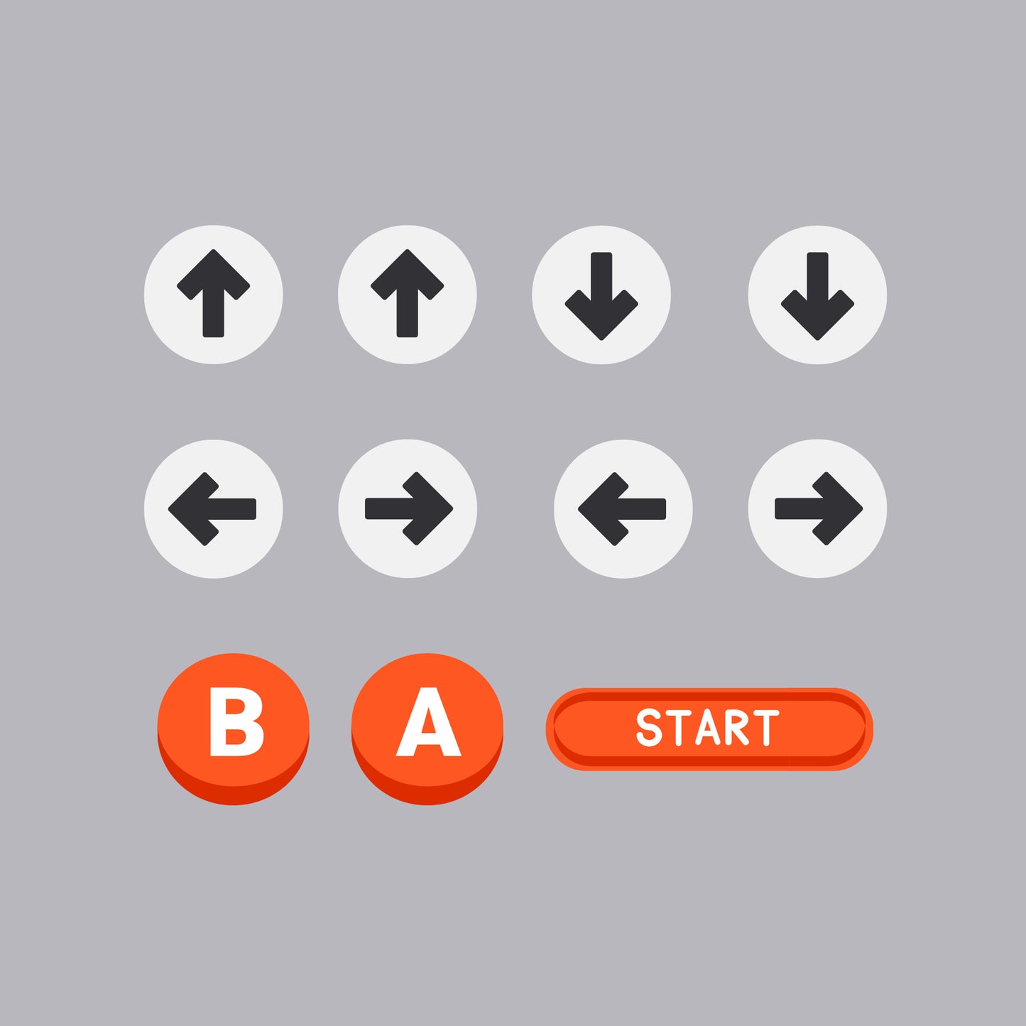 Konami Code Art Print - Minimalist Studio
